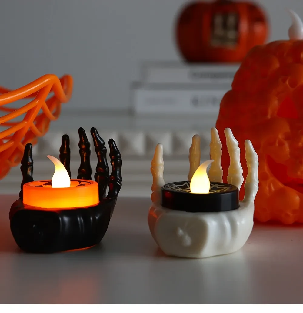 Halloween Small Night Lamp LED Electronic Luminous Decorative Palm Candle Light