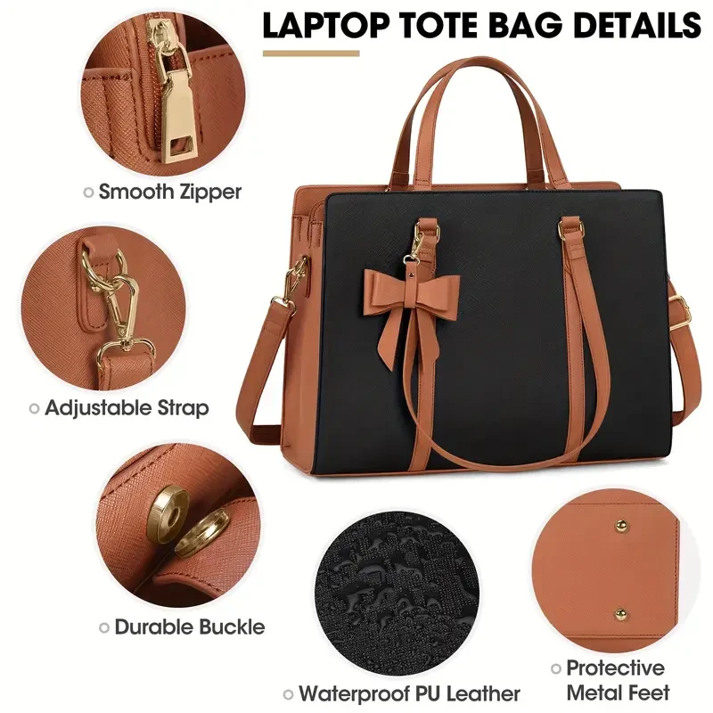 NUBILY Elegant Water-Resistant PU Leather Shoulder Bag