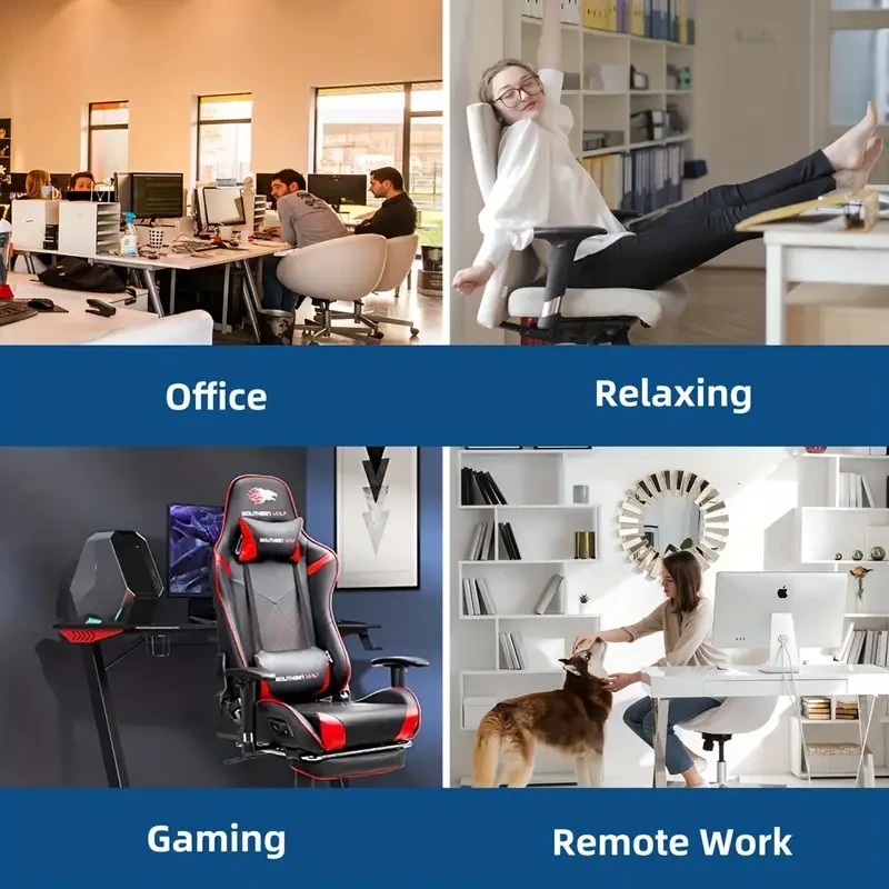 Set of 5 Heavy Duty 3-Inch Office Chair Casters - Rubber Swivel Wheels