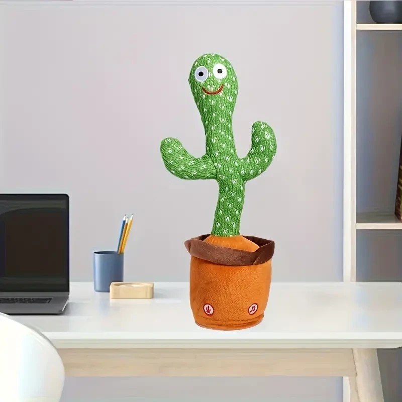 Dance Cactus Talking Toy - LED Singing & 15-Second Recorder