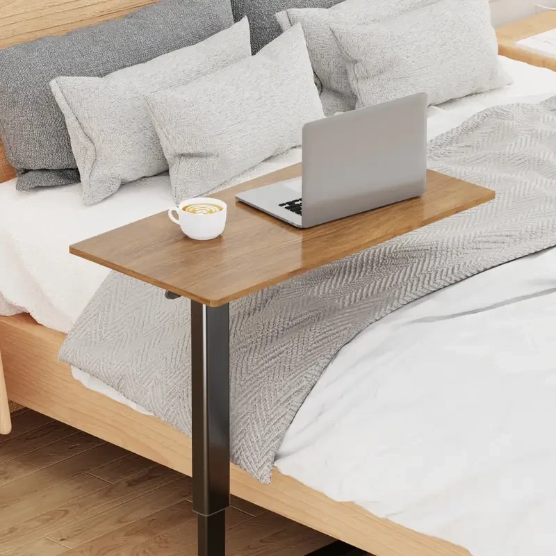 Adjustable Height Laptop Side Table - Hidden Wheels