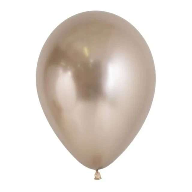 Sempertex 12cm Metallic Reflex Champagne Latex Balloons 971, 50PK - Pack of 50