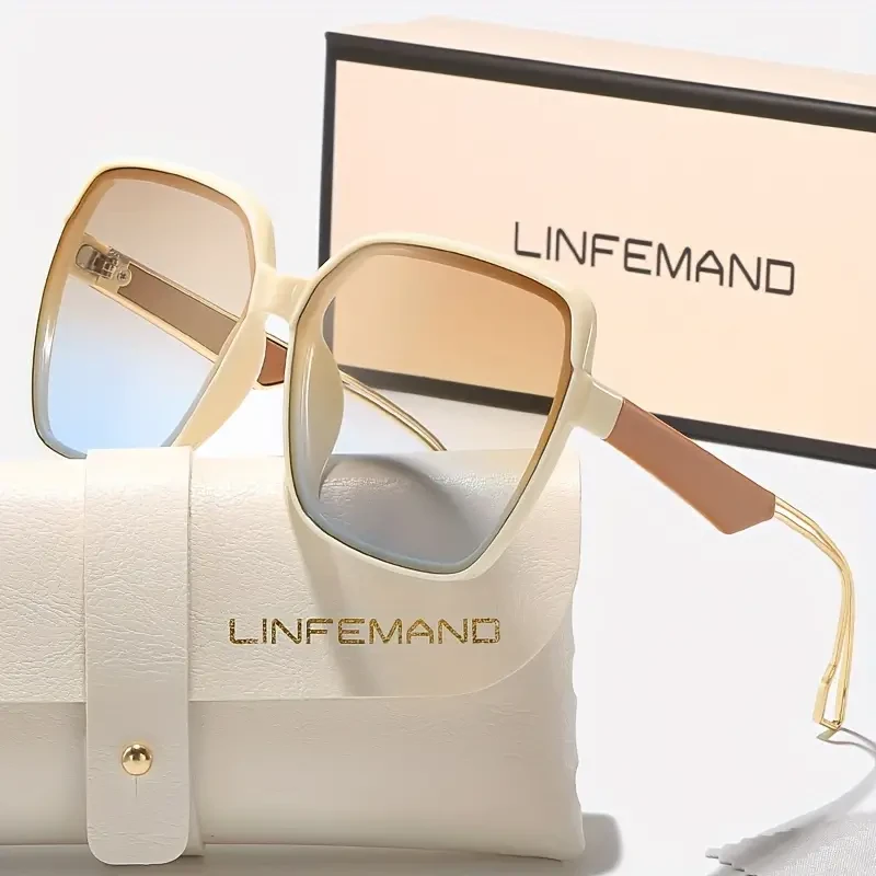 LINFEMAND Oversized Fashion Glasses
