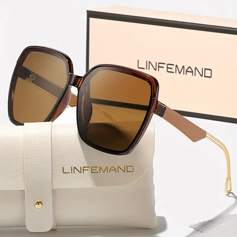 LINFEMAND Oversized Fashion Glasses