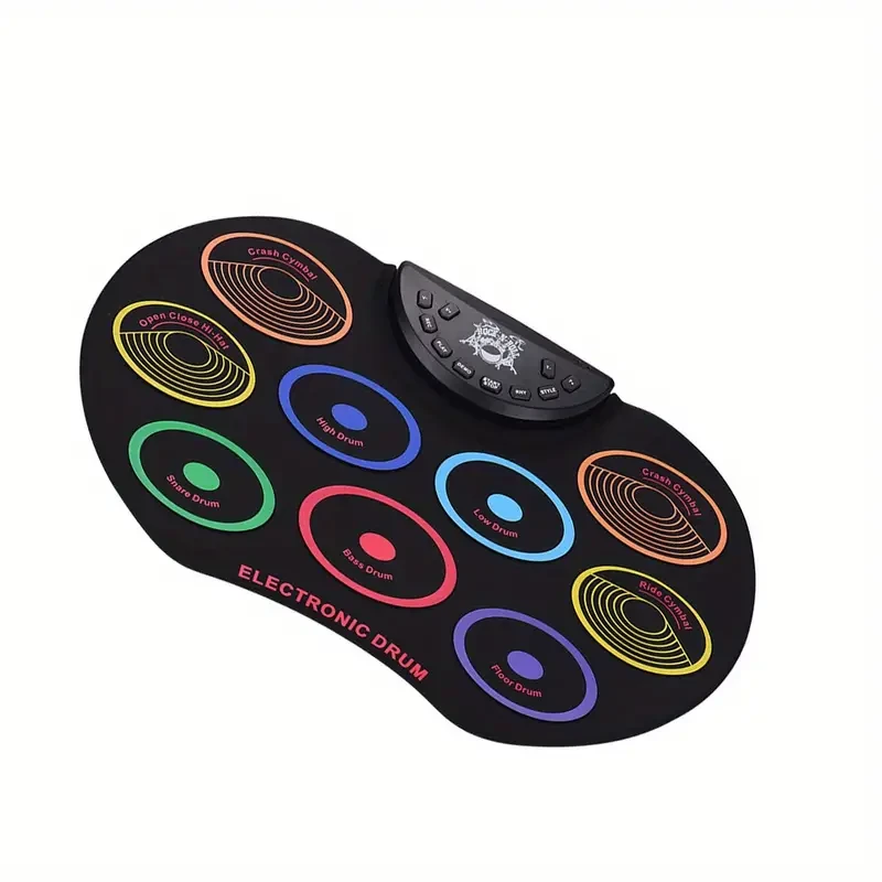 Lixada Compact Roll-Up Drum Set - 9 Silicon Drum Pads