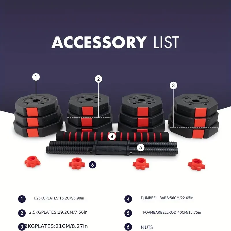 40kg Adjustable Octagon Dumbbell Set - Heavy-Duty, Anti-Slip