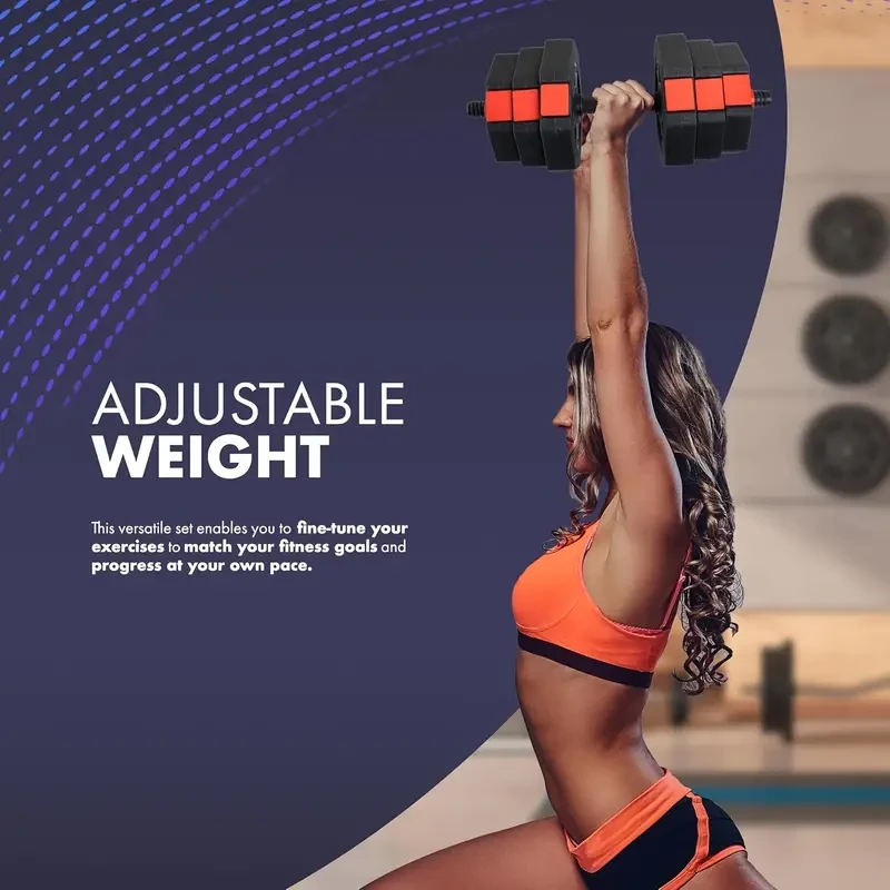 40kg Adjustable Octagon Dumbbell Set - Heavy-Duty, Anti-Slip