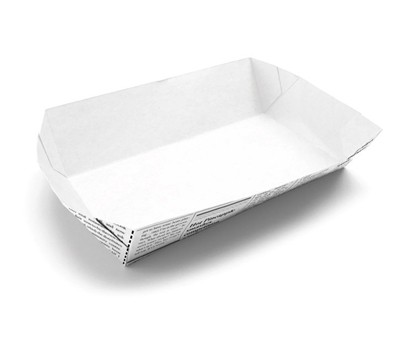 TRAYS PAPER NEWSPRINT RECT SML 50s/SLV (HUHTAMAKI)