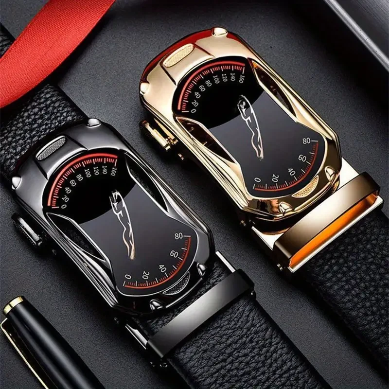 Fashion Luxury Men's Automatic Buckle Business Casual Leather Belt