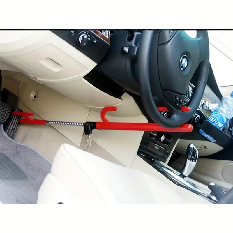 Universal Adjustable Steering Wheel Lock - Anti-Theft Device for Vehicles
