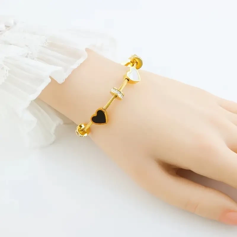 Vibrant Heart-Shaped Charm Bracelet