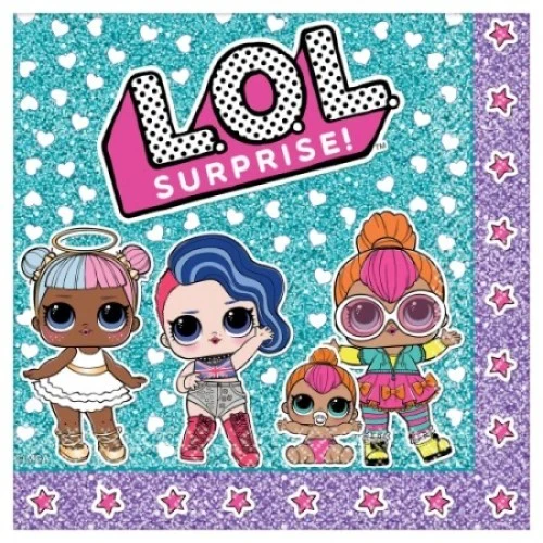 Beverage Napkins - Lol Surprise (16 units) - Pack of 16