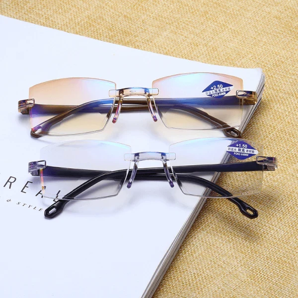 Biofocal Near FAR Progressive And Anti-Blue Eyewear HD lens Diamond-Cut