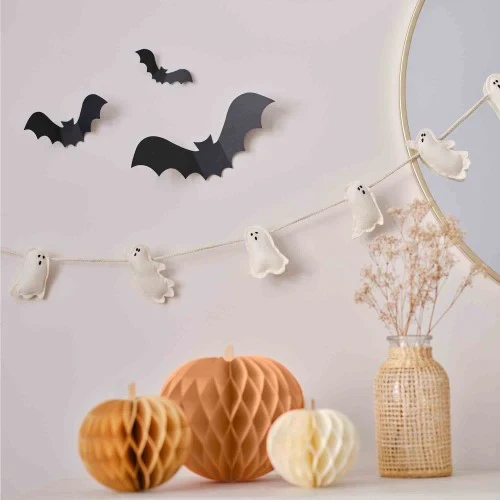 Pumpkin Spice Felt Ghost Bunting