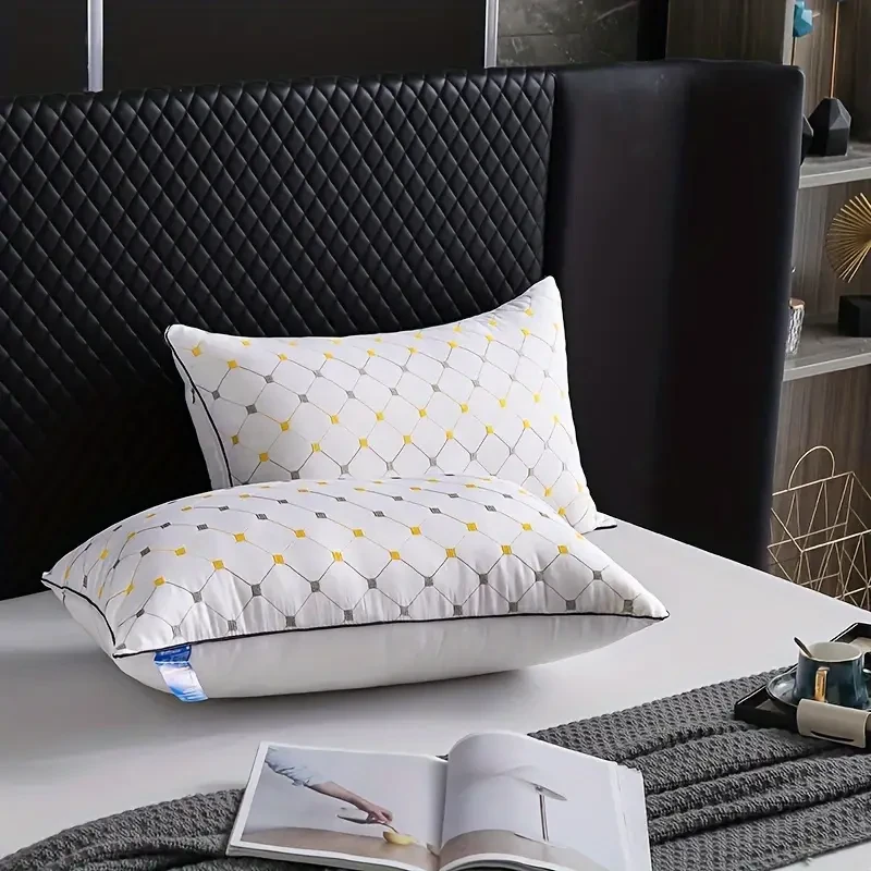 Luxury Hotel Bed Pillow with Quilted Design