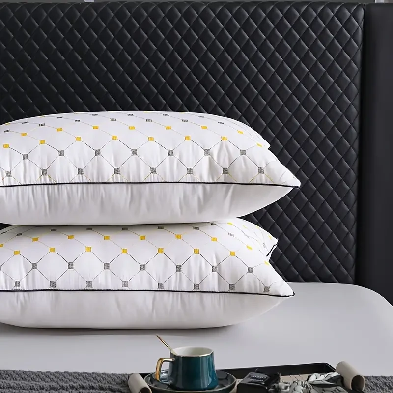 Luxury Hotel Bed Pillow with Quilted Design