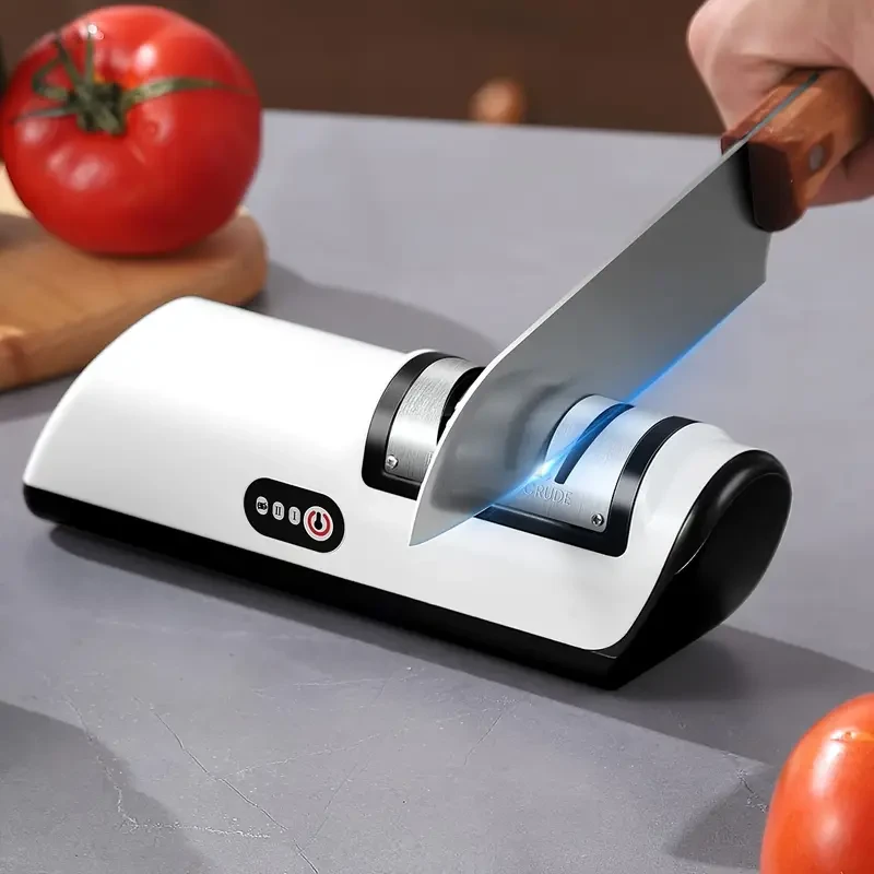 Electric Knife Sharpener - USB Rechargeable, 2-Speed Adjustable