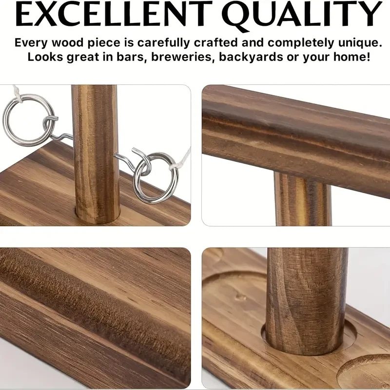 Ultimate Wooden Hook and Ring Combat Game Set