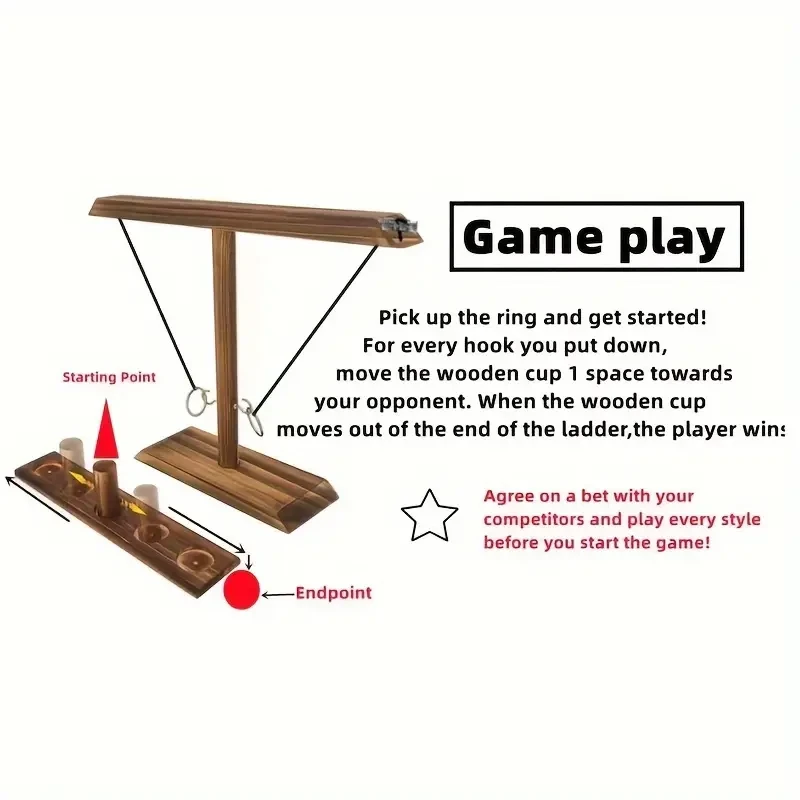 Ultimate Wooden Hook and Ring Combat Game Set