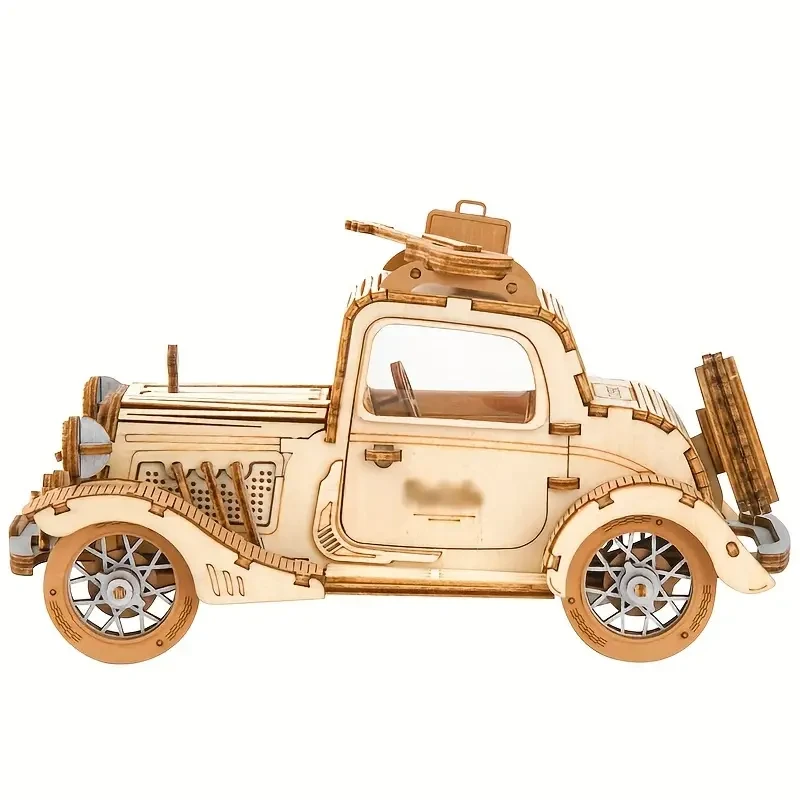3D Puzzle DIY Wooden Car Assembly Model