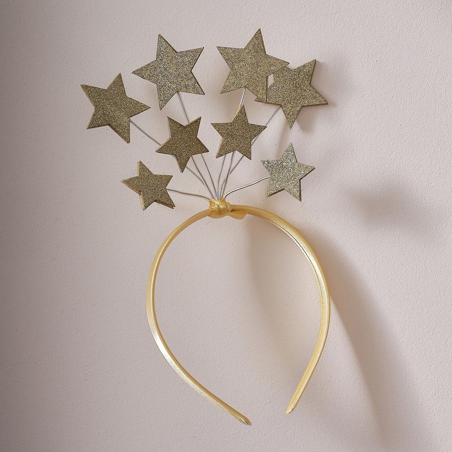 Fancy Dress Headband - Gold Star Christmas