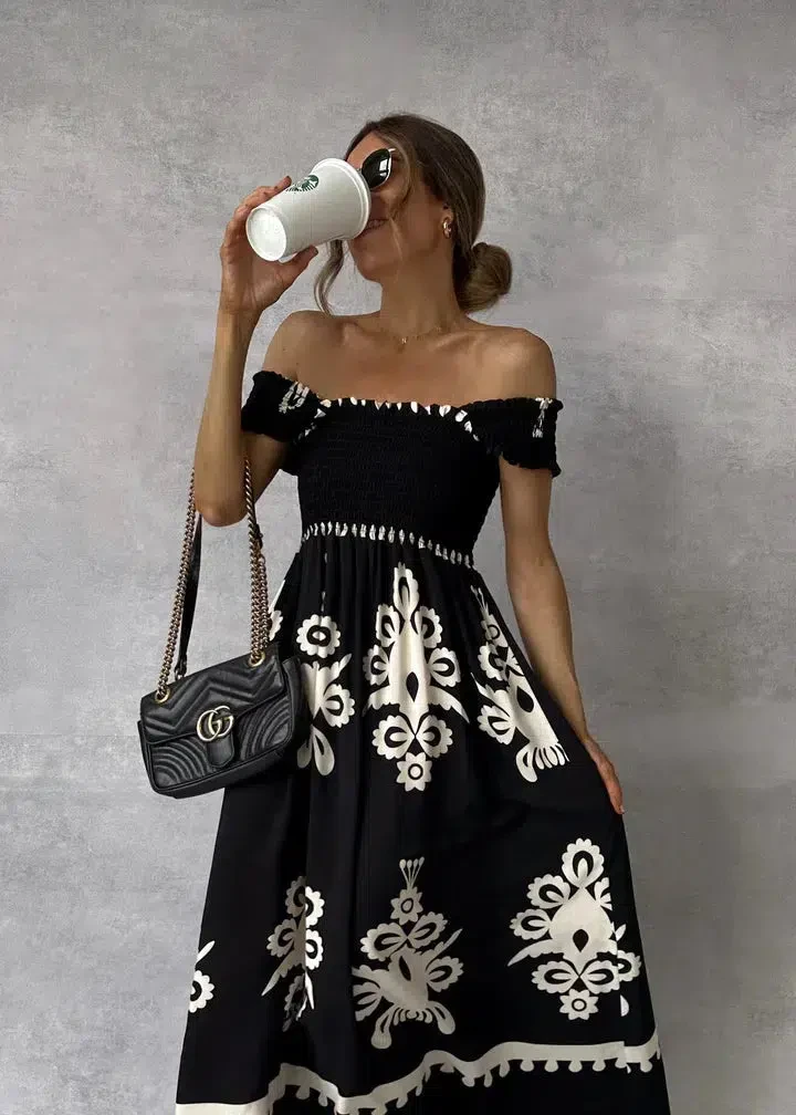 Cool Print Sleeveless Maxi Dress