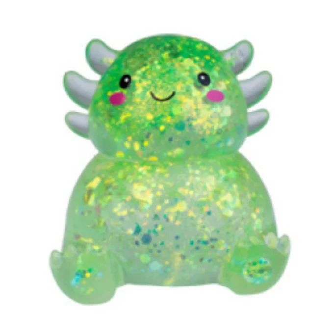 Jelly Glitter Axolotl Squishy Toy