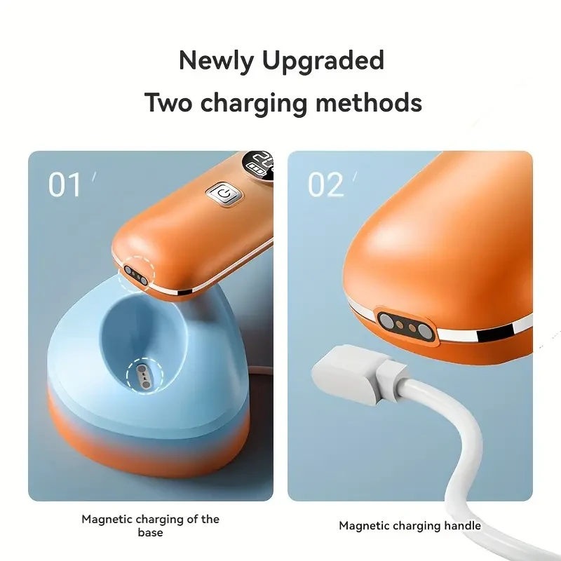 USB Rechargeable Hair Straightening Brush with LED Display, Fast Heating, Anti-Scald, Auto-Off, Thermostatic Control, 2000mAh Lithium Battery for Wet/Dry Use, Portable Ionic Hair Care Comb for Travel & Daily Use, 5 Temperature Settings