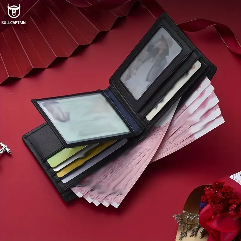 Luxury Genuine Leather Mens Wallet - RFID Protected