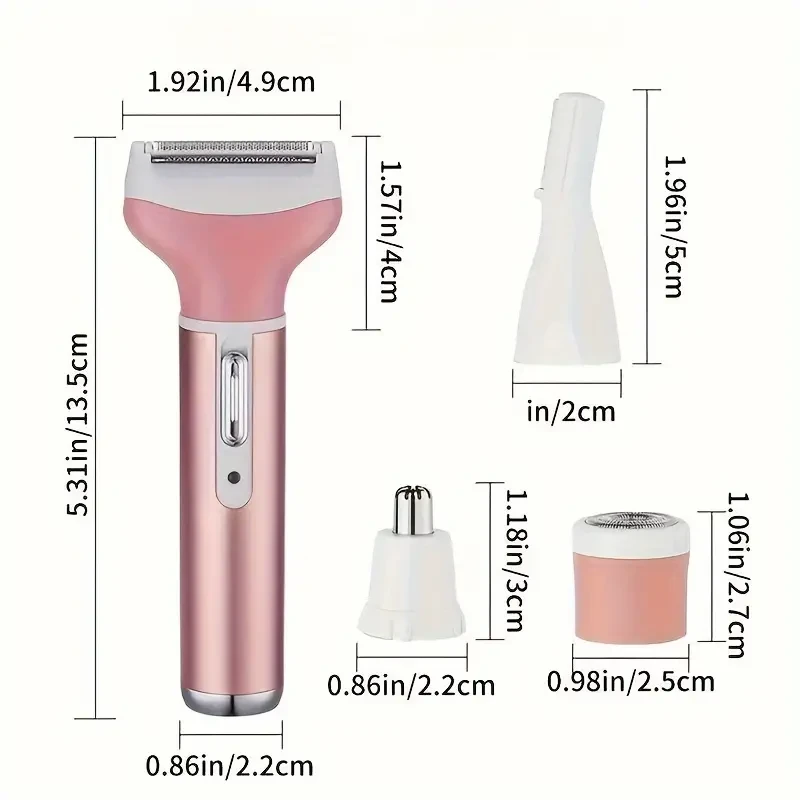 Full Body Application - Multi Functional 4-in-1 Women's Rechargeable Electric Shaver