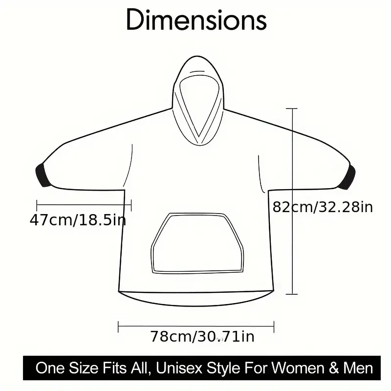 Blanket Hoodie Sweatshirt with Pet Pockets