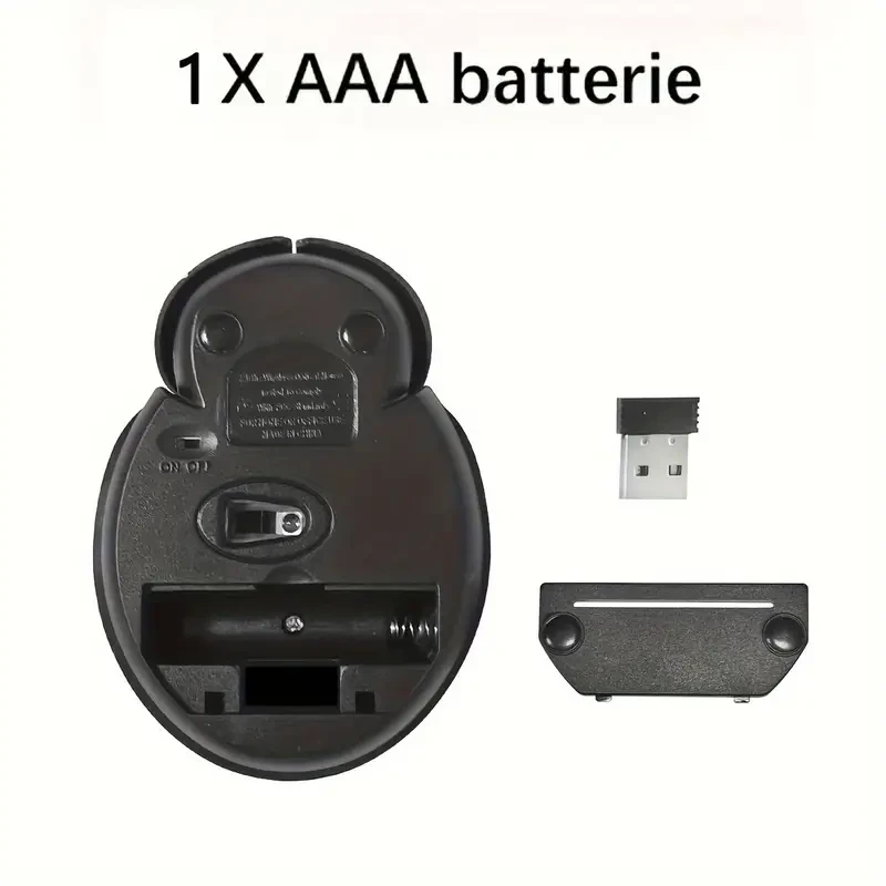 Cute Ladybug Design Wireless Mouse with Dual Mode Compatibility