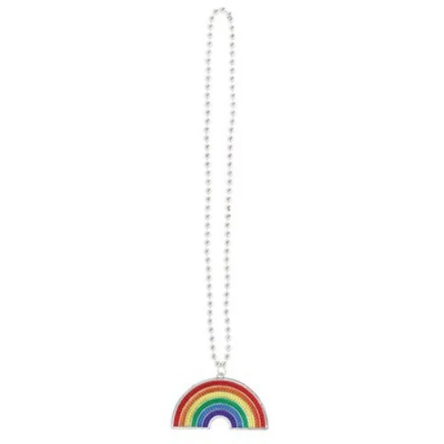 Rainbow Shaped Large Necklace Beaded