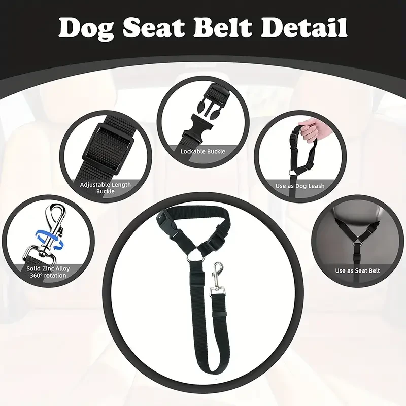 1pc Premium Dog Seat Belt -
