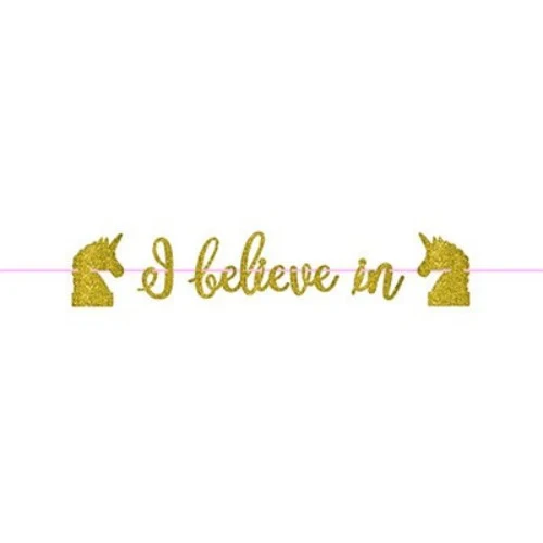 Magical Unicorn Ribbon Banner Glittered 3.65m
