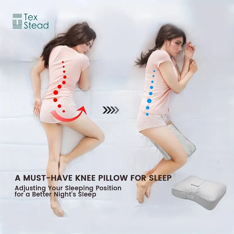TEXSTEAD Ergonomic Knee Pillow for Side Sleepers