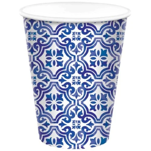 Mediterranean 266ml Paper Cup   - Pack of 8
