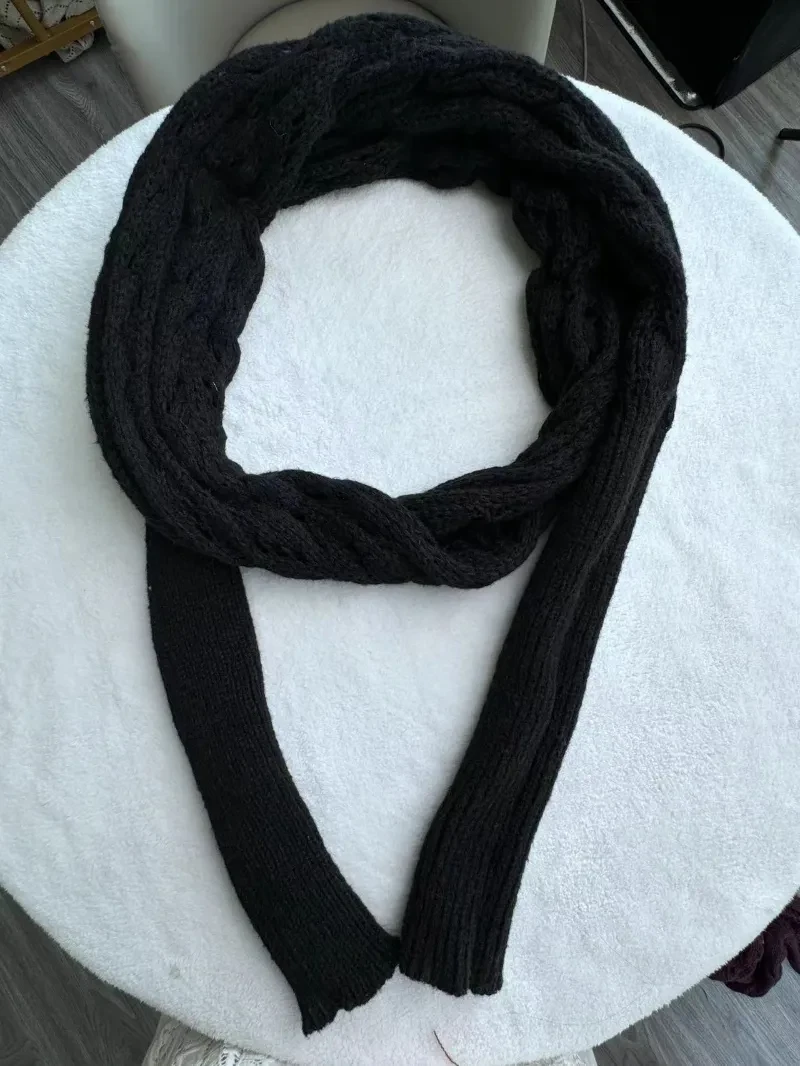 Autumn And Winter Warm Knitted Shawl Women's Hollowed-out Double Sleeve Shawl Collar Fashion Natural For Home And Party