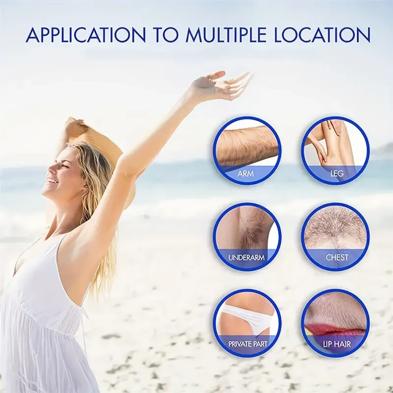 Flow Week Miracle Hair Removal Cream - Painless, Permanent & Quick-Acting Formula - Specially Designed for Sensitive Skin - Effortlessly Removes Underarm, Leg, & Beard Hair - Enjoy Smooth, Ingrown Hair-Free Skin - Ideal for All Skin Types
