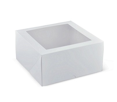 BOXES W/WINDOW PATISSERIE 240x240x120MM 9" 100s (DETPAK)