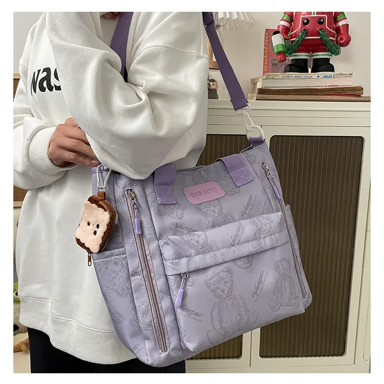 Large Capacity Multi-Pocket Crossbody Tote Bag