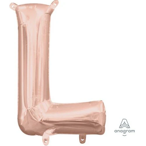 Foil Balloon - Letter L Rose Gold - 40cm