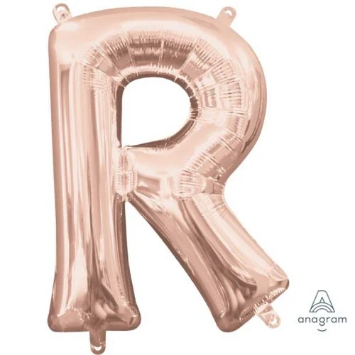 Foil Balloon - Letter R Rose Gold - 40cm