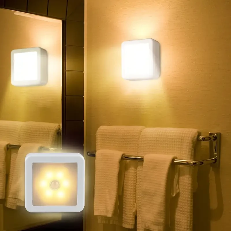 LED Motion Sensor Night Light - Warm & White Light