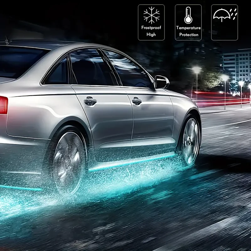 4pcs Car Underglow Neon Accent Strip Lights - App Control