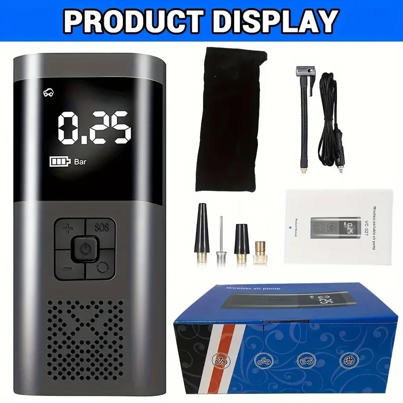 150 PSI Corded Tire Inflator Car Air Pump with LED Display