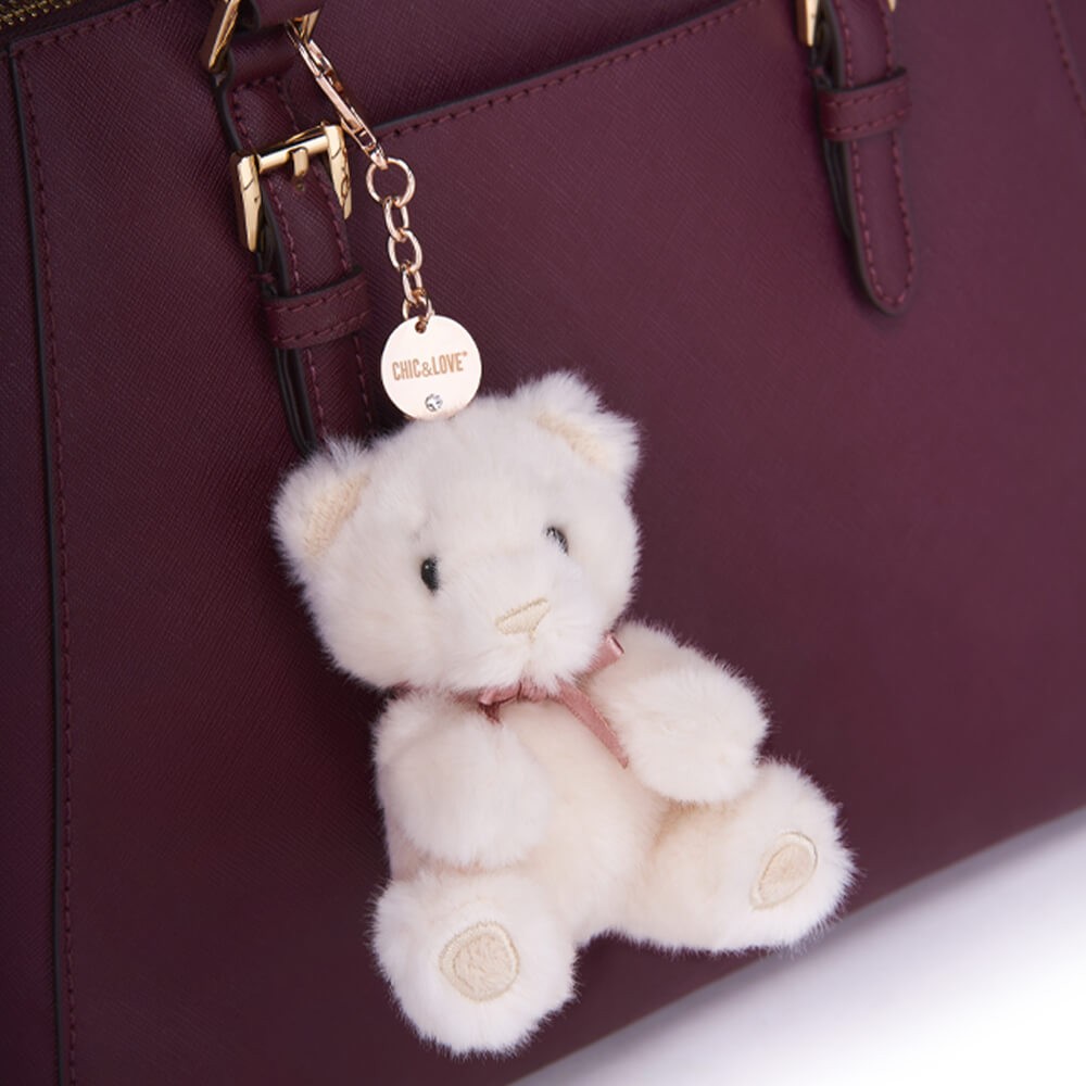 Bailey Bear Bag Charm & Birthstone Necklace - July