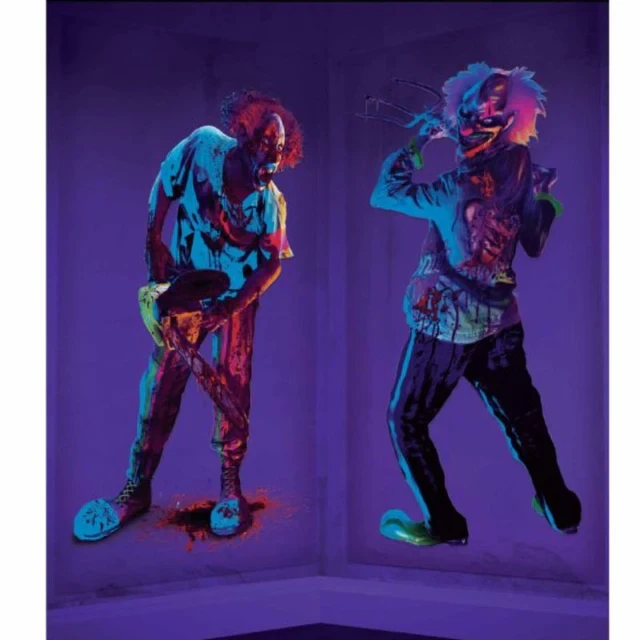 Creepy Carnival Scene Setters Add-Ons Black Light Reactive (Set of 2)