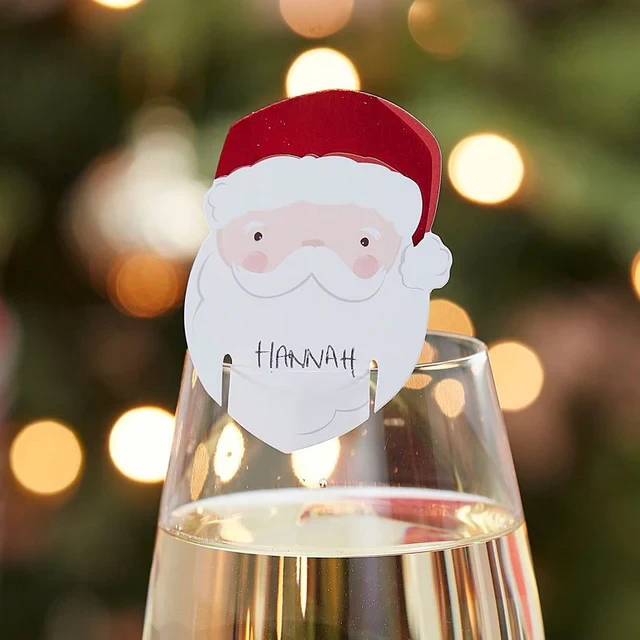 Merry Everything - Santa Glass Decorations