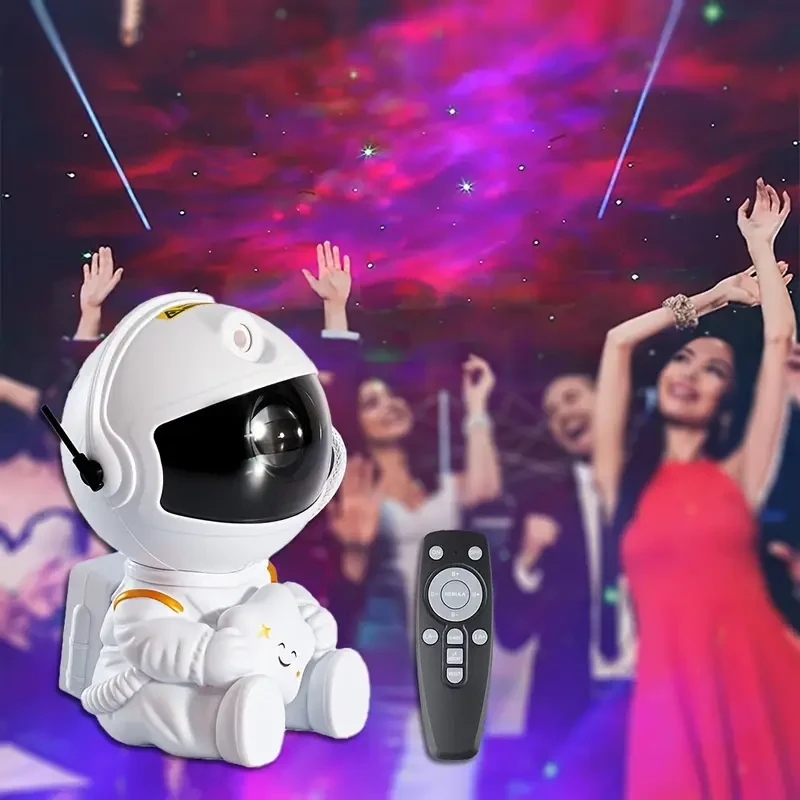 Whimsical Astronaut Star Projector Night Light
